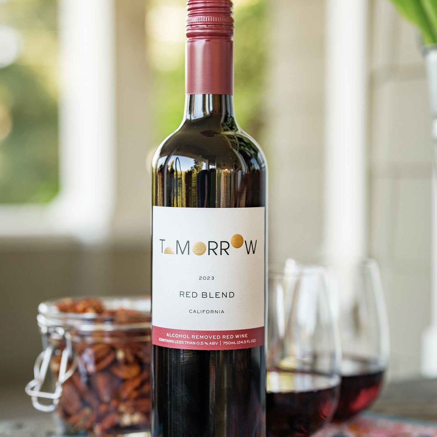 Bottle of Tomorrow Cellars non-alcoholic Red Wine